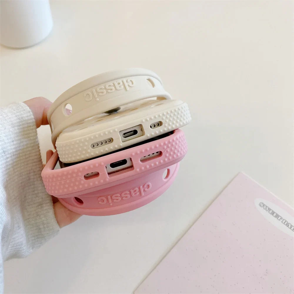 Luxury Gem Crocs Diy Phone Case Soft Cover For iPhone