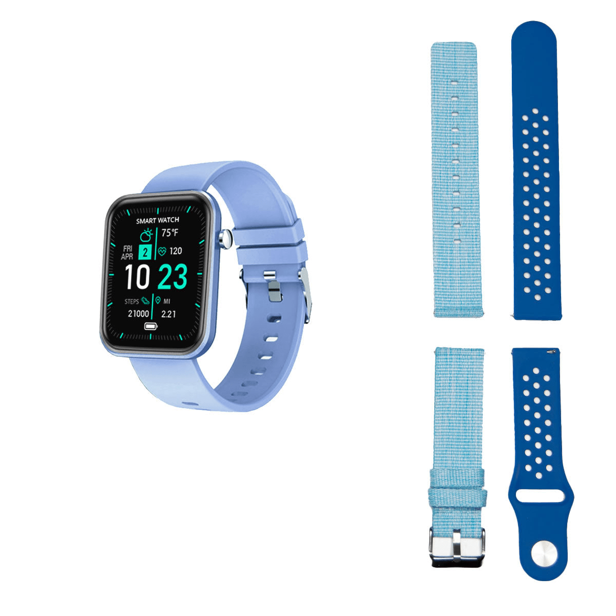 Advanced Smartwatch with Three Interchangeable Bands – Wellness & Activity Tracker
