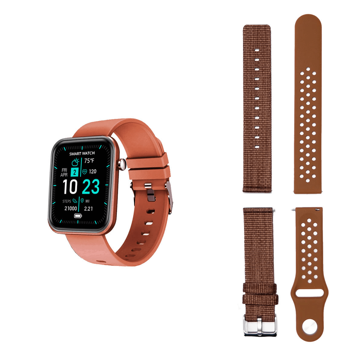 Advanced Smartwatch with Three Interchangeable Bands – Wellness & Activity Tracker