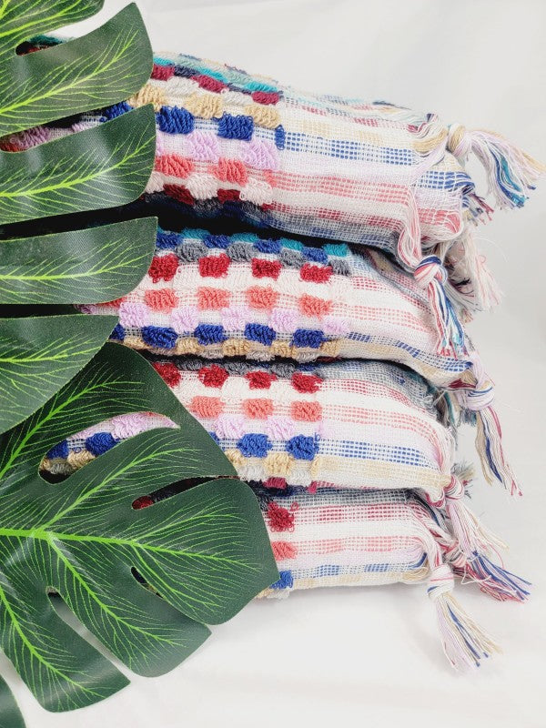 Bath Towels, Organic Turkish Cotton Pom Pom Towels