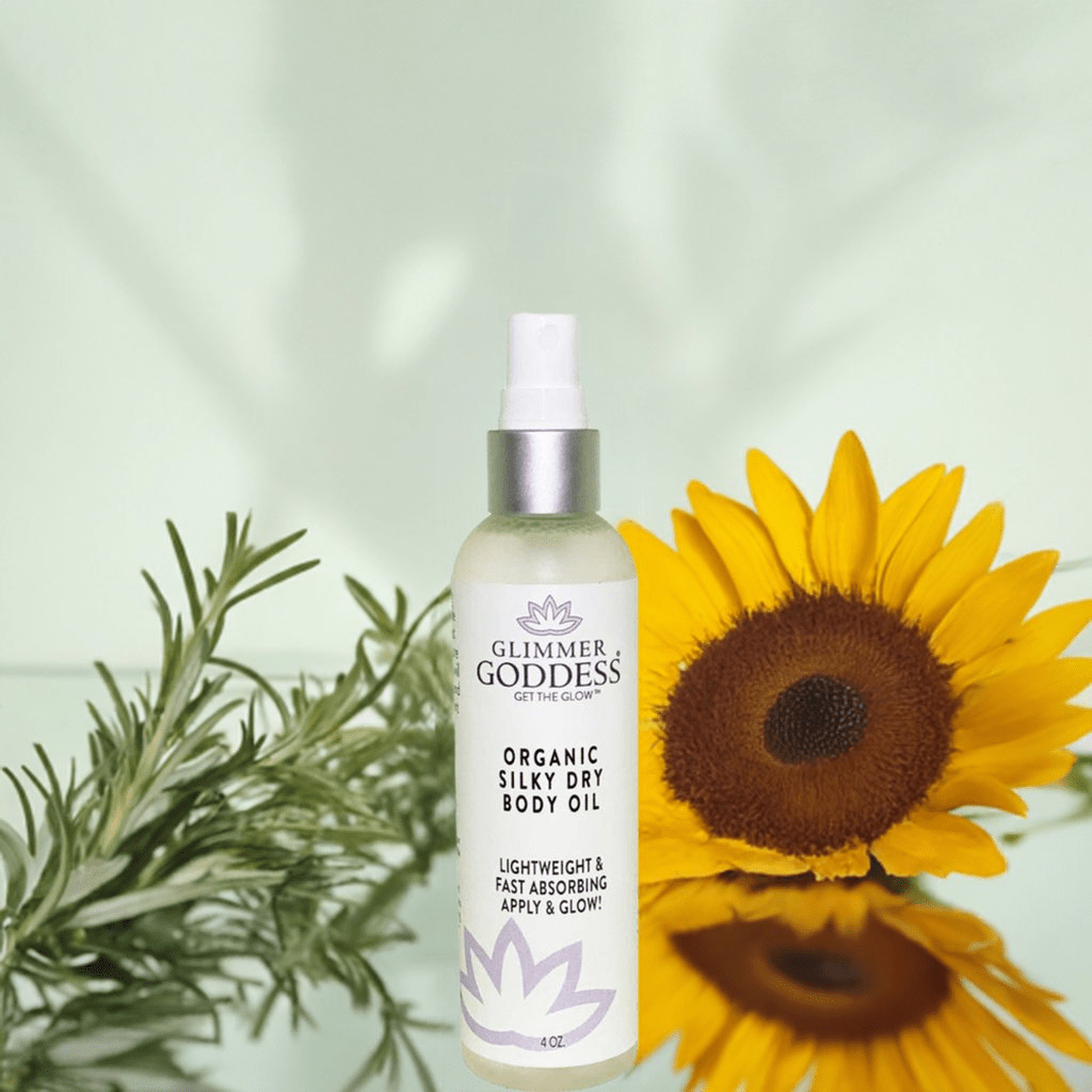 Glimmer Goddess Organic Silky Dry Body Oil - Hydrating & Eco-Friendly (4 oz)