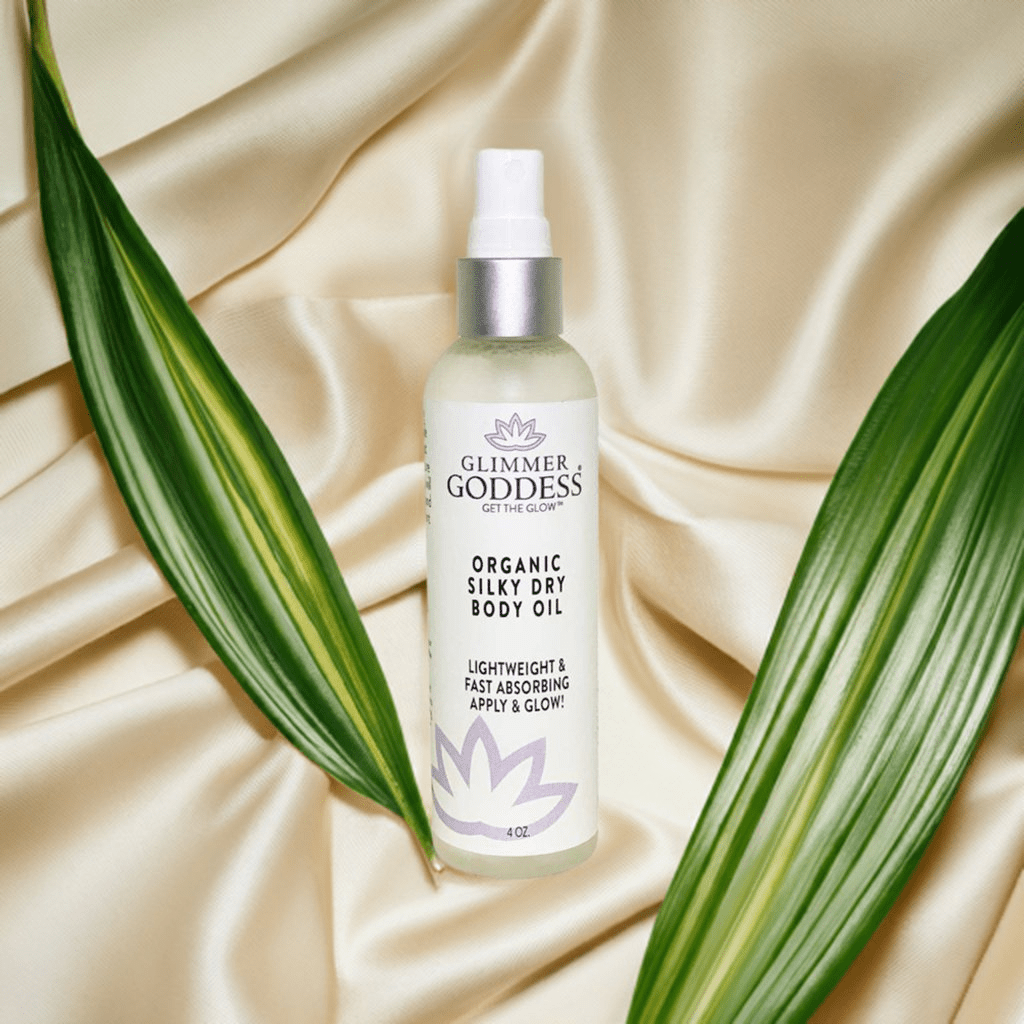 Glimmer Goddess Organic Silky Dry Body Oil - Hydrating & Eco-Friendly (4 oz)