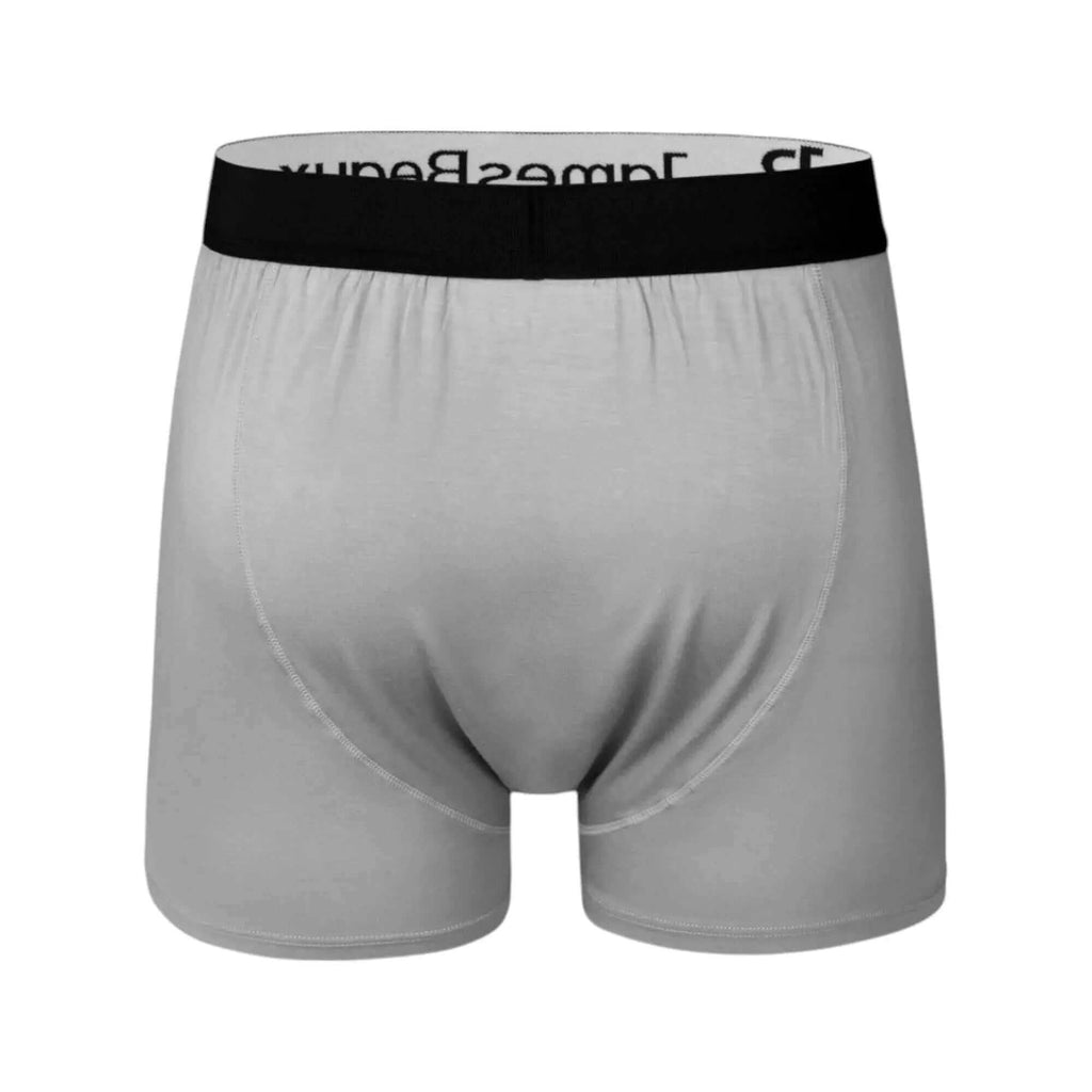 Men's Boxers James Beaux Heather Gray Bamboo Boxer Shorts - Ultra-Soft