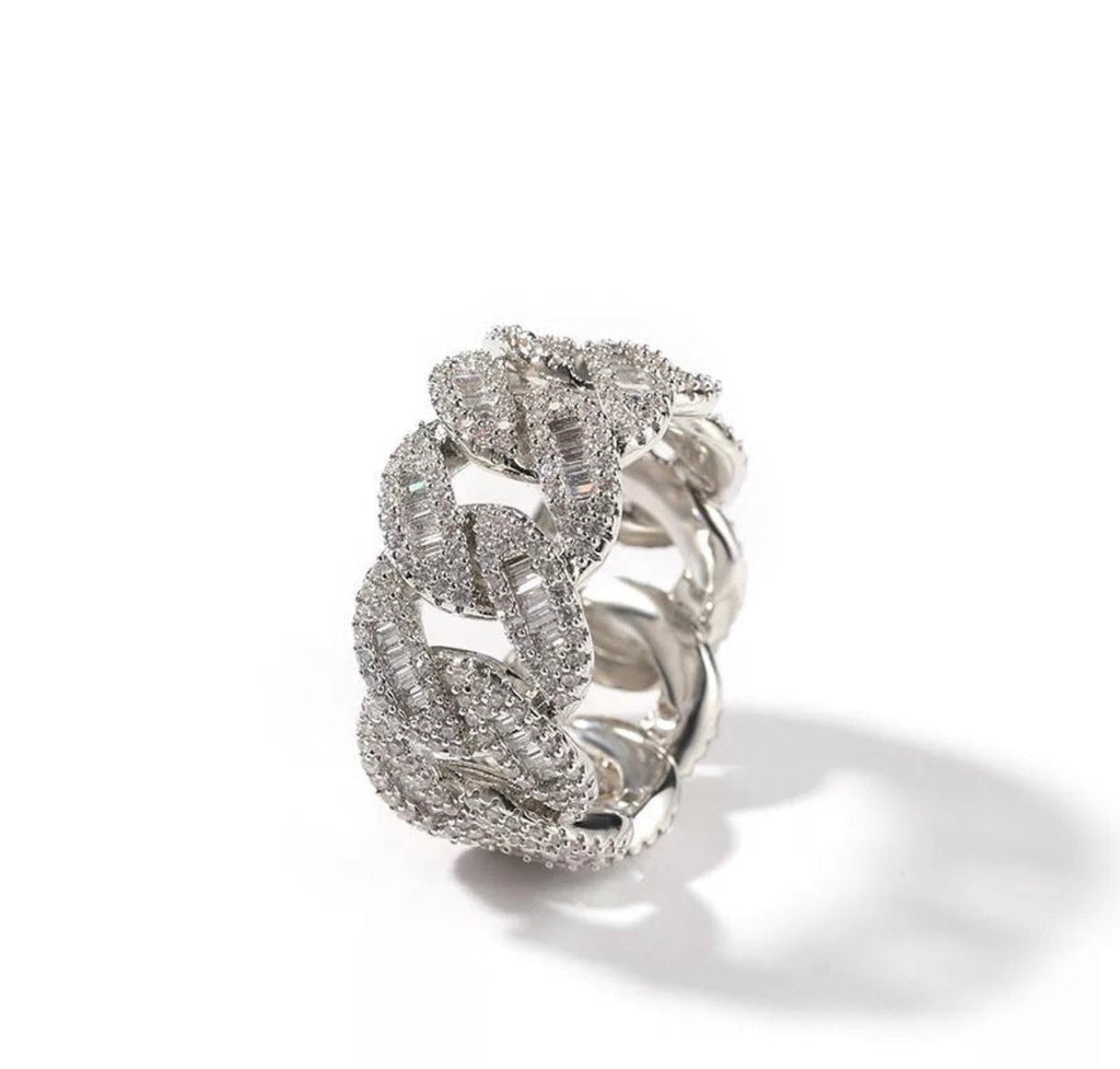 Thick Baguette Cuban Ring