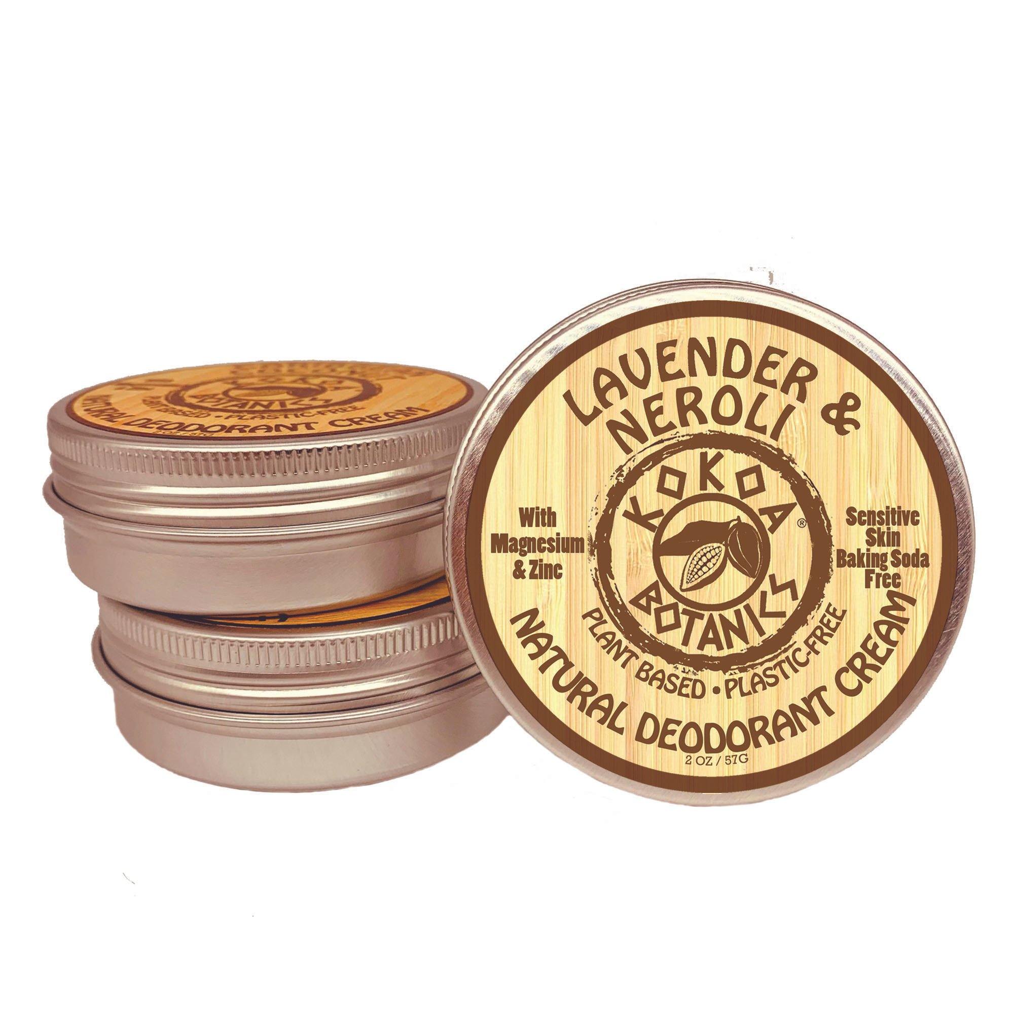 Lavender & Neroli - Natural Deodorant Cream - Sensitive Skin - Baking Soda Free  - 2.5 oz