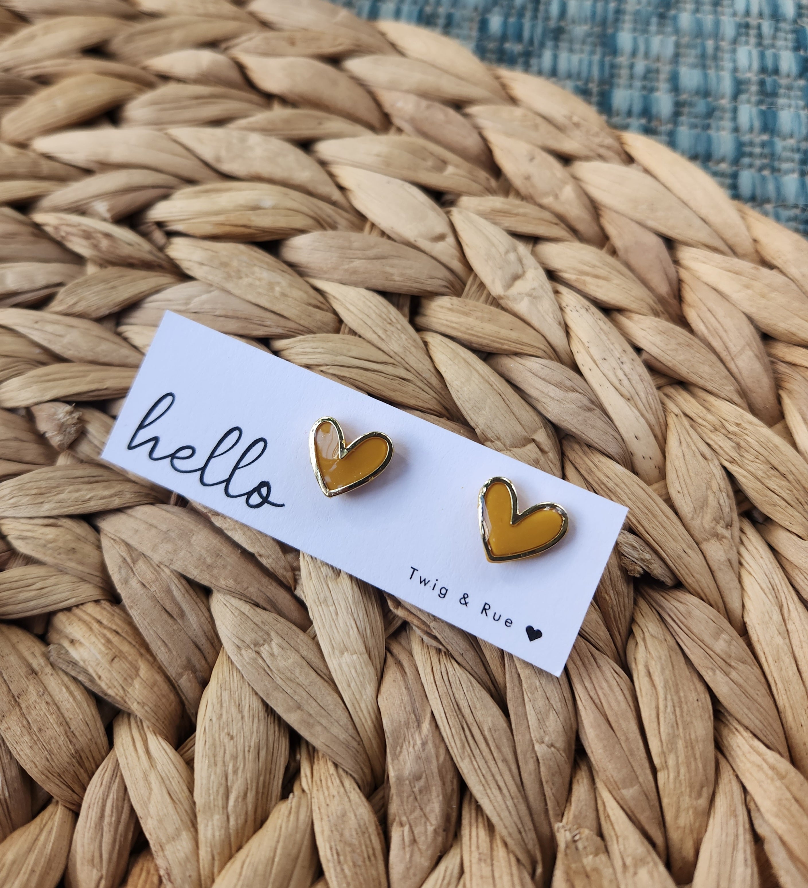 Heart clay studs