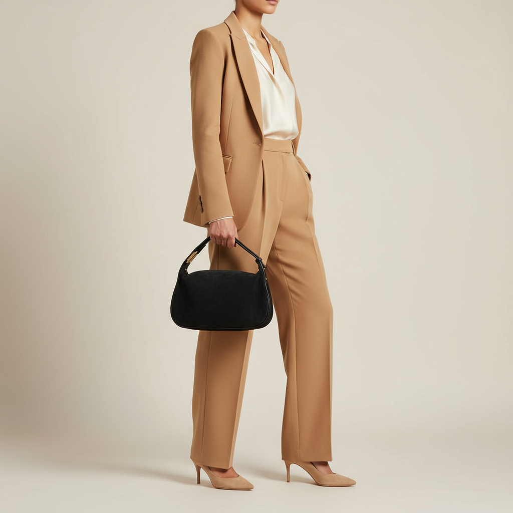 Suede Leather Crossbody Bag