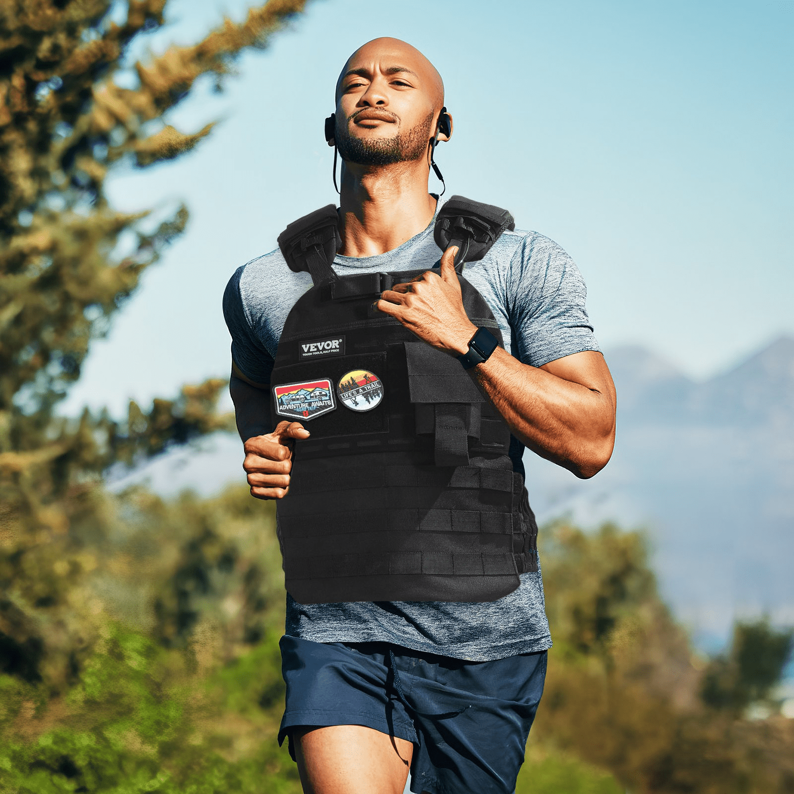 40lb Adjustable Weighted Vest for Strength Training, Running