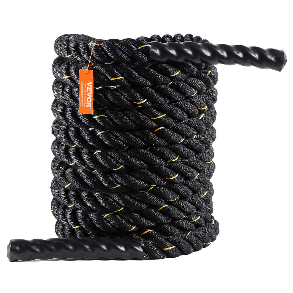 VEVOR Premium Battle Rope - 1.5" x 30ft for Home Gym & Strength Training