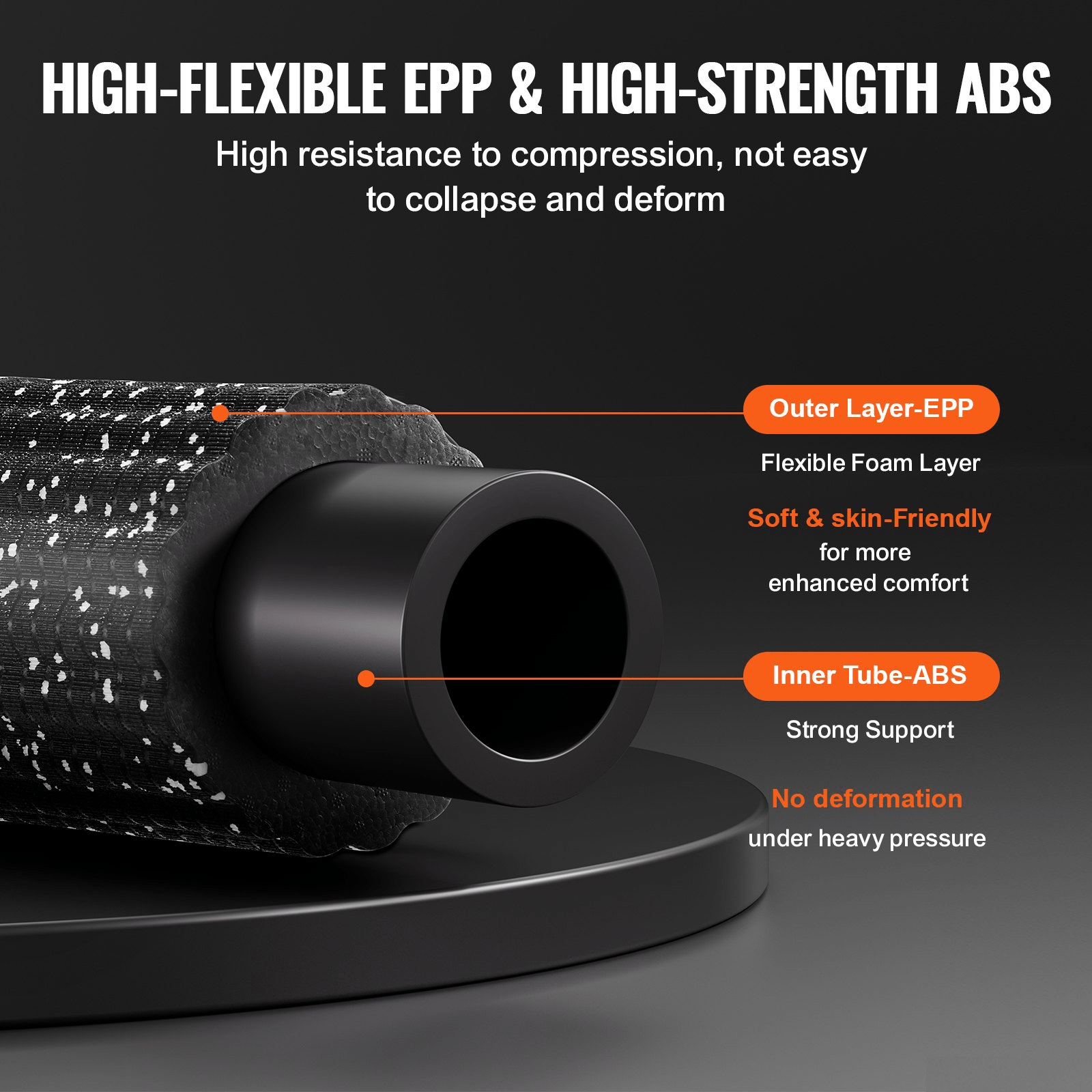 VEVOR Vibrating Muscle Recovery Foam Roller, 4 Intensities