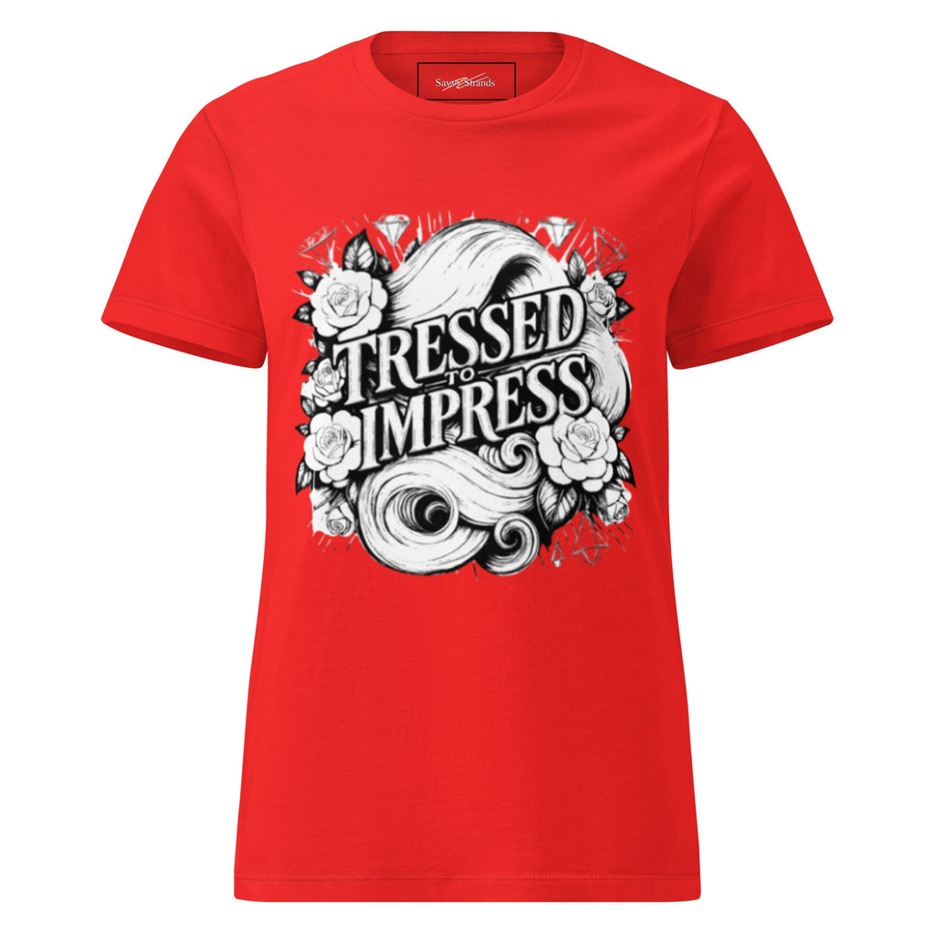 'Tressed to impress' Women’s basic softstyle t-shirt